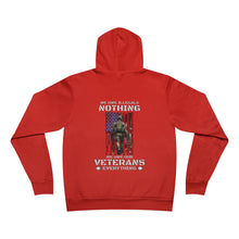 Load image into Gallery viewer, We Owe Our Veterans Everything Unisex Fleece Pullover Hoodie