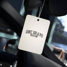 Load image into Gallery viewer, Black/White One Bravo Apparel Logo Air Freshener