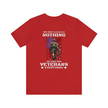 Load image into Gallery viewer, We Owe Our Veterans Everything Unisex Tee