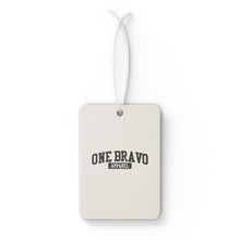 Load image into Gallery viewer, Black/White One Bravo Apparel Logo Air Freshener