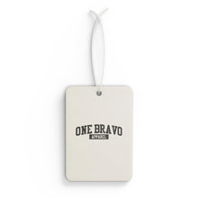 Load image into Gallery viewer, Black/White One Bravo Apparel Logo Air Freshener