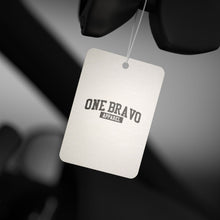 Load image into Gallery viewer, Black/White One Bravo Apparel Logo Air Freshener