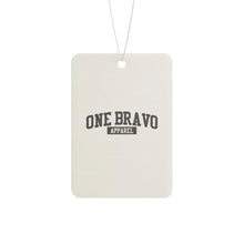 Load image into Gallery viewer, Black/White One Bravo Apparel Logo Air Freshener