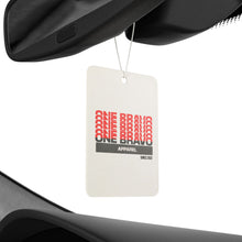 Load image into Gallery viewer, Stacked One Bravo Apparel Logo Air Freshener