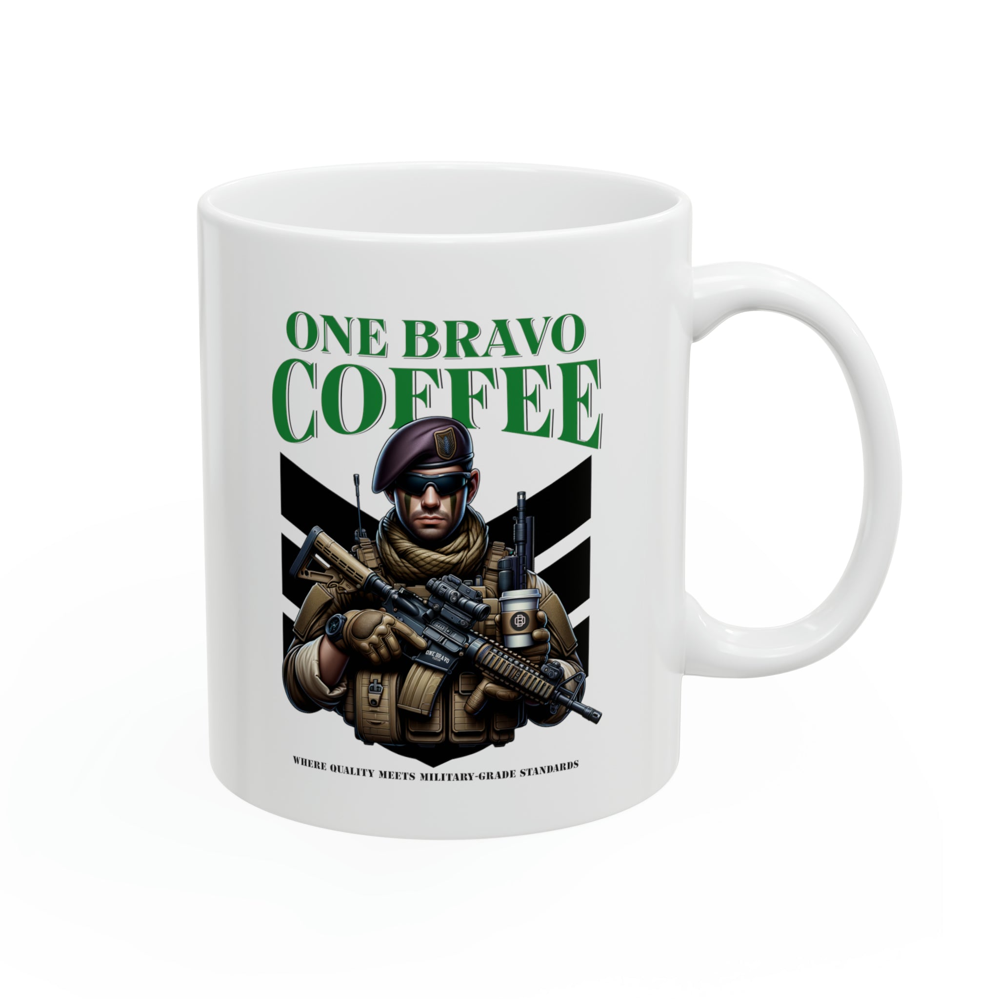Where Quality Meets Military- Grade Standards Ceramic Mug, 11oz – One Bravo  Apparel