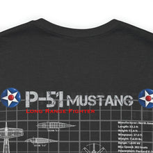 Load image into Gallery viewer, P-51 Mustang Aircraft Unisex Tee