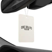 Load image into Gallery viewer, Black/White One Bravo Apparel Logo Air Freshener