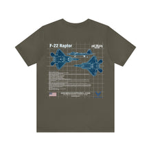 Load image into Gallery viewer, F-22 Raptor Aircraft Unisex Tee