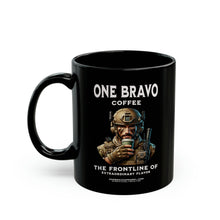 Load image into Gallery viewer, The Frontline Of Extraordinary Flavor Ceramic Black Mug (11oz)