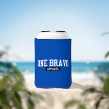 Load image into Gallery viewer, Blue Can Cooler Sleeve/ White One Bravo Logo