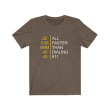Load image into Gallery viewer, Dial 911 Unisex Jersey Short Sleeve Tee