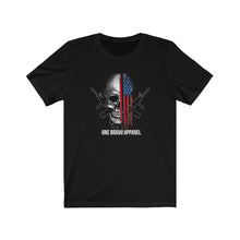 Load image into Gallery viewer, Skull and Flag Unisex Tee