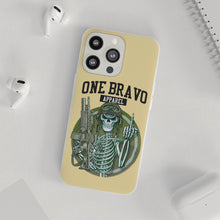 Load image into Gallery viewer, One Bravo Skeleton Middle Finger Flexi Phone Case