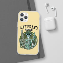 Load image into Gallery viewer, One Bravo Skeleton Middle Finger Flexi Phone Case