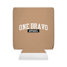 Load image into Gallery viewer, Light Brown  Can Cooler Sleeve/ White One Bravo Logo