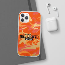Load image into Gallery viewer, One Bravo Orange Camo Flexi Phone Case