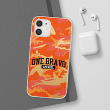 Load image into Gallery viewer, One Bravo Orange Camo Flexi Phone Case