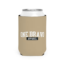 Load image into Gallery viewer, Digital Camo Sand Can Cooler Sleeve/White One Bravo Logo