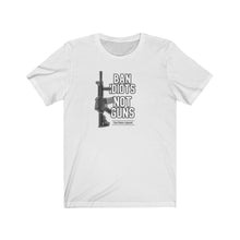 Load image into Gallery viewer, Ban Idiots Not Guns Unisex Tee