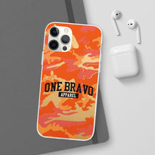 Load image into Gallery viewer, One Bravo Orange Camo Flexi Phone Case