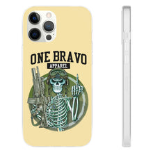 Load image into Gallery viewer, One Bravo Skeleton Middle Finger Flexi Phone Case