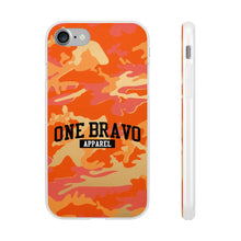 Load image into Gallery viewer, One Bravo Orange Camo Flexi Phone Case