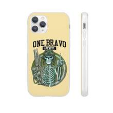 Load image into Gallery viewer, One Bravo Skeleton Middle Finger Flexi Phone Case