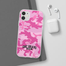 Load image into Gallery viewer, One Bravo Pink Camo Flexi Phone Case