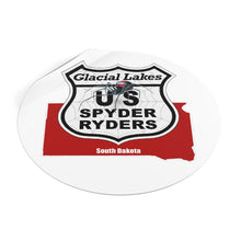 Load image into Gallery viewer, Glacial Lakes Chapter Round Vinyl Stickers