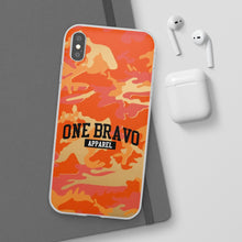 Load image into Gallery viewer, One Bravo Orange Camo Flexi Phone Case