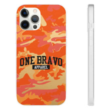 Load image into Gallery viewer, One Bravo Orange Camo Flexi Phone Case