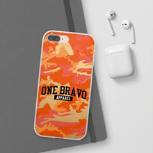Load image into Gallery viewer, One Bravo Orange Camo Flexi Phone Case