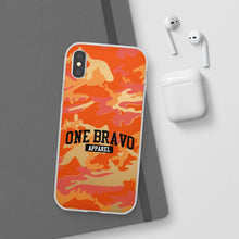 Load image into Gallery viewer, One Bravo Orange Camo Flexi Phone Case