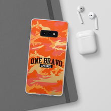 Load image into Gallery viewer, One Bravo Orange Camo Flexi Phone Case