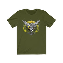 Load image into Gallery viewer, One Bravo Bald Eagle w/Guns Unisex Jersey Tee