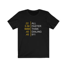 Load image into Gallery viewer, Dial 911 Unisex Jersey Short Sleeve Tee