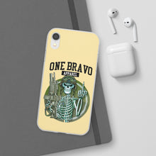 Load image into Gallery viewer, One Bravo Skeleton Middle Finger Flexi Phone Case
