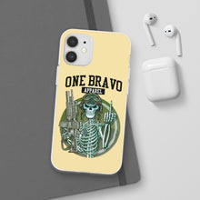 Load image into Gallery viewer, One Bravo Skeleton Middle Finger Flexi Phone Case
