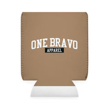 Load image into Gallery viewer, Brown Can Cooler Sleeve/ White One Bravo Logo