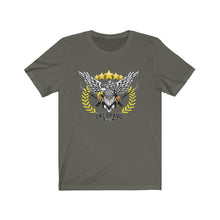 Load image into Gallery viewer, One Bravo Bald Eagle w/Guns Unisex Jersey Tee