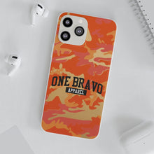 Load image into Gallery viewer, One Bravo Orange Camo Flexi Phone Case