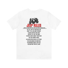 Load image into Gallery viewer, Jeep Rules Unisex Tee