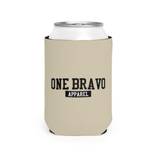 Load image into Gallery viewer, Light Gray Can Cooler Sleeve/ Black One Bravo Logo