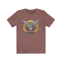 Load image into Gallery viewer, One Bravo Bald Eagle w/Guns Unisex Jersey Tee