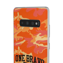 Load image into Gallery viewer, One Bravo Orange Camo Flexi Phone Case