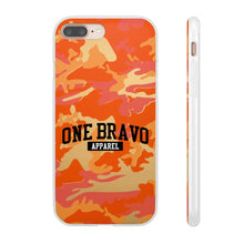 Load image into Gallery viewer, One Bravo Orange Camo Flexi Phone Case