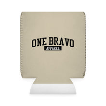 Load image into Gallery viewer, Light Gray Can Cooler Sleeve/ Black One Bravo Logo