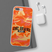 Load image into Gallery viewer, One Bravo Orange Camo Flexi Phone Case