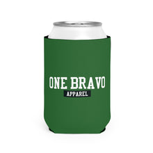 Load image into Gallery viewer, Forest Green Can Cooler Sleeve/ White One Bravo Logo