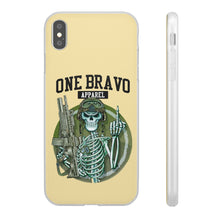 Load image into Gallery viewer, One Bravo Skeleton Middle Finger Flexi Phone Case